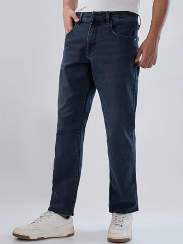 Men Spykar Grey Solid Comfort Fit Mid Rise Jeans