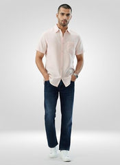 Men Spykar Blue Solid Comfort Fit Mid Rise Jeans