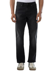 Men Spykar Black Solid Comfort Fit Mid Rise Jeans