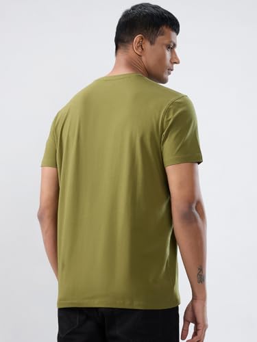 Spykar Men Green Graphic Regular Fit T-Shirt