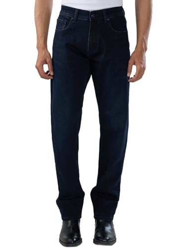 Men Spykar Blue Solid Comfort Fit Mid Rise Jeans