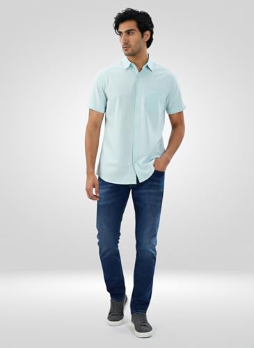 Men Spykar Blue Solid Regular Fit Mid Rise Jeans