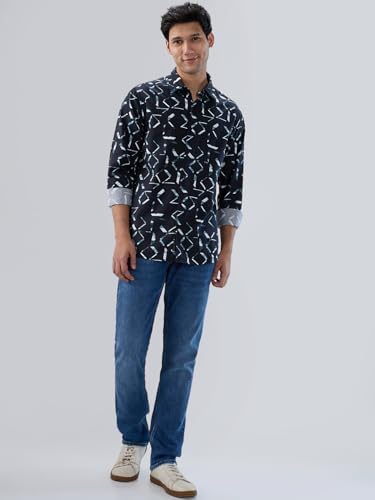 Men Spykar Blue Solid Regular Fit Mid Rise Jeans