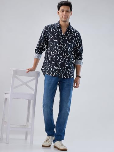 Men Spykar Blue Solid Regular Fit Mid Rise Jeans