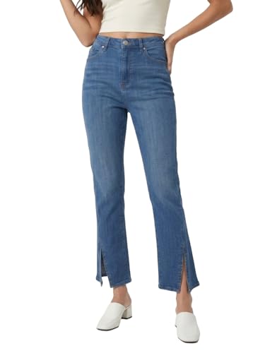 Spykar Women Blue Solid Boot Cut Fit High Rise Jeans