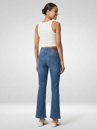Spykar Women Blue Solid Boot Cut Fit High Rise Jeans