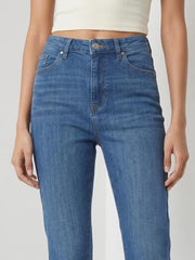 Spykar Women Blue Solid Boot Cut Fit High Rise Jeans