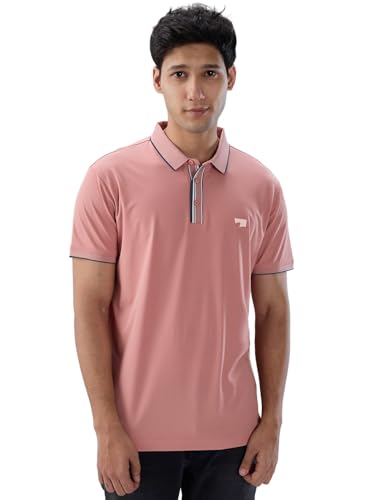 Spykar Men Pink Solid Regular Fit T-Shirt