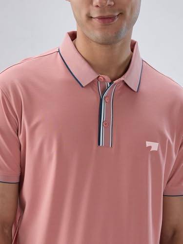 Spykar Men Pink Solid Regular Fit T-Shirt