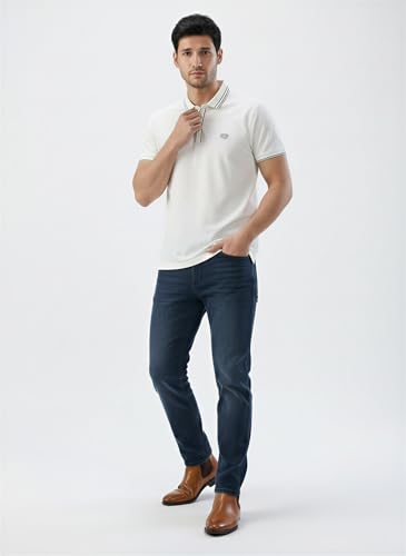 Spykar Men White Solid Regular Fit T-Shirt