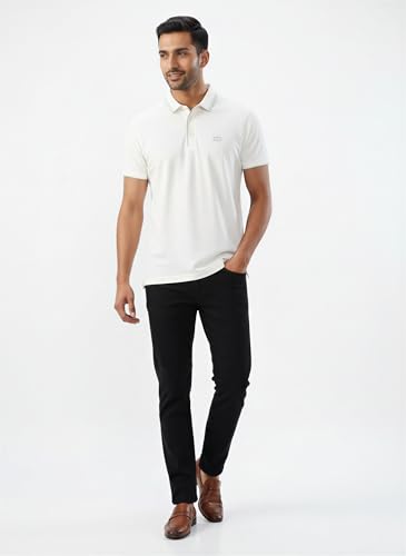 Spykar Men White Solid Regular Fit T-Shirt