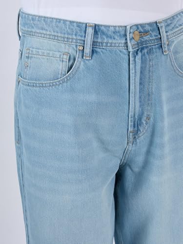Spykar Men Blue Solid Loose Fit Low Rise Jeans