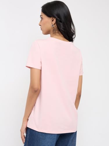 Spykar Pink Graphic Regular Fit T-Shirts for Women
