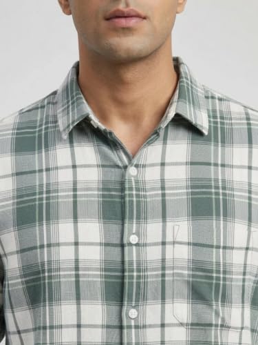 Spykar Green Regular Fit Shirt for Men