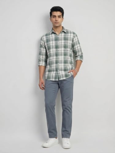 Spykar Green Regular Fit Shirt for Men