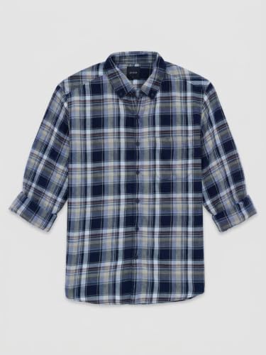Spykar Blue Regular Fit Shirt for Men
