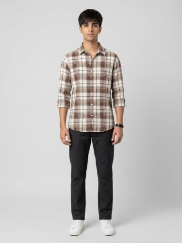 Spykar Brown Regular Fit Shirt for Men