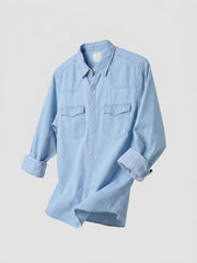 Spykar Light Blue Regular Fit Shirt for Men