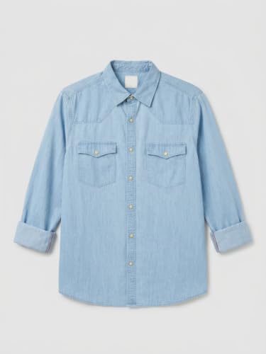 Spykar Light Blue Regular Fit Shirt for Men