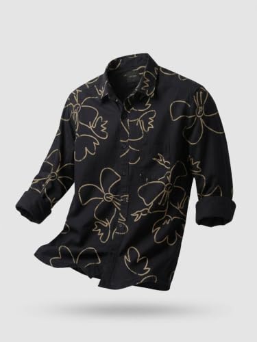 Spykar Black Regular Fit Shirt for Men