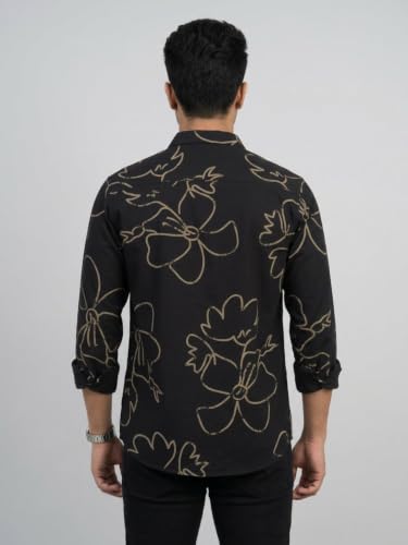 Spykar Black Regular Fit Shirt for Men