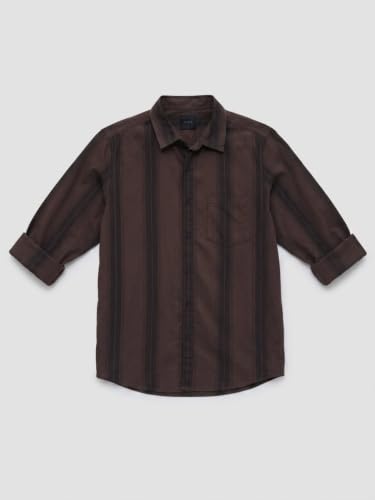 Spykar Brown Regular Fit Shirt for Men