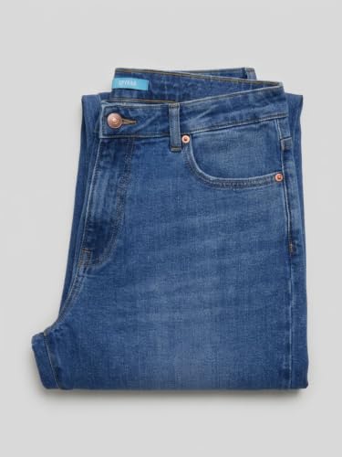 Spykar Dark Blue Relaxed Fit Mid Rise Jeans for Men