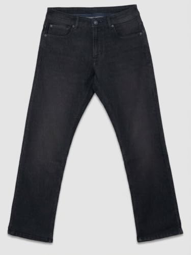 Spykar Black Relaxed Fit Mid Rise Jeans for Men