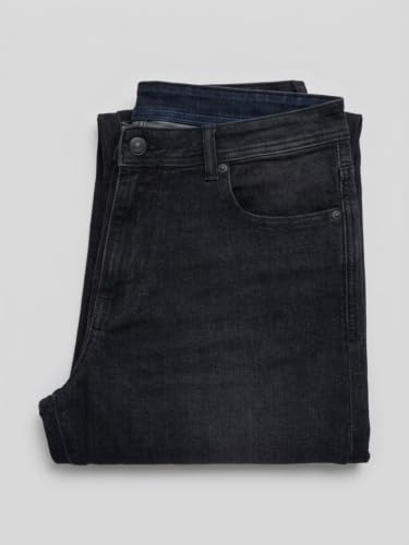 Spykar Black Relaxed Fit Mid Rise Jeans for Men