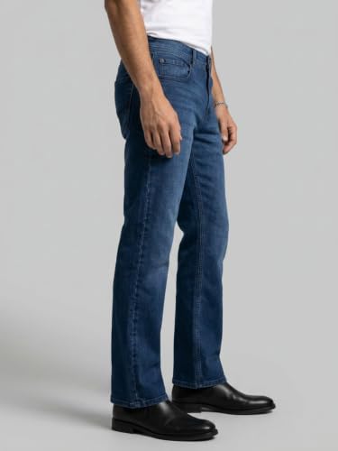 Spykar Dark Blue Boot Cut Fit Mid Rise Jeans for Men