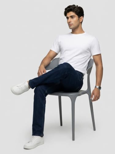 Spykar Blue Comfort Fit Mid Rise Jeans for Men