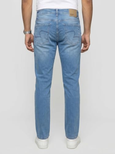 Spykar Mid Blue Comfort Fit Mid Rise Jeans for Men