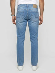 Spykar Mid Blue Comfort Fit Mid Rise Jeans for Men