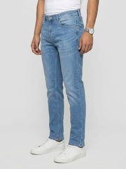 Spykar Mid Blue Comfort Fit Mid Rise Jeans for Men