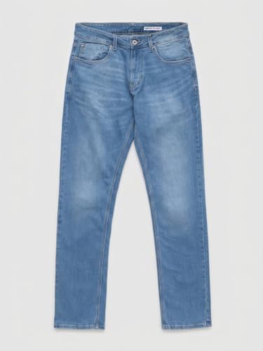 Spykar Mid Blue Comfort Fit Mid Rise Jeans for Men