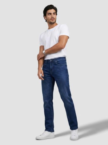 Spykar Dark Blue Comfort Fit Mid Rise Jeans for Men
