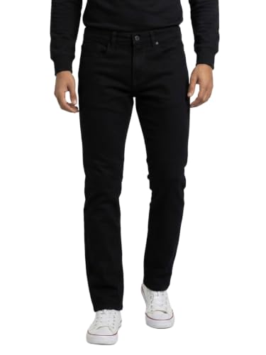 Spykar Black Comfort Fit Mid Rise Jeans for Men