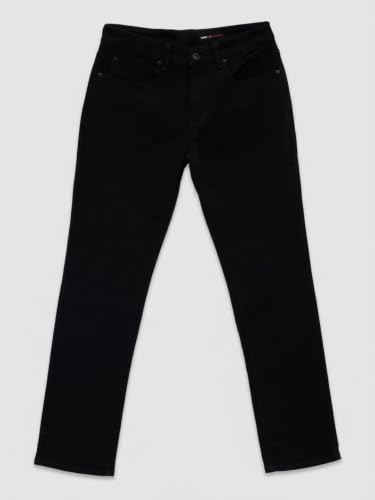 Spykar Black Comfort Fit Mid Rise Jeans for Men