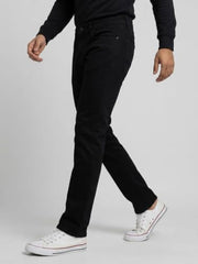 Spykar Black Comfort Fit Mid Rise Jeans for Men