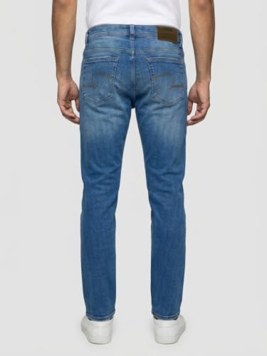 Spykar Vintage Blue Comfort Fit Mid Rise Jeans for Men