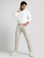 Spykar Brown Regular Fit Mid Rise Jeans for Men