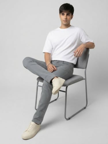 Spykar Grey Regular Fit Mid Rise Jeans for Men
