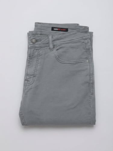 Spykar Grey Regular Fit Mid Rise Jeans for Men