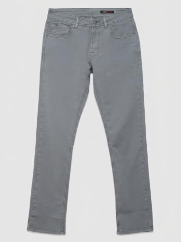 Spykar Grey Regular Fit Mid Rise Jeans for Men