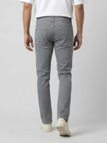 Spykar Grey Regular Fit Mid Rise Jeans for Men