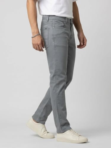 Spykar Grey Regular Fit Mid Rise Jeans for Men