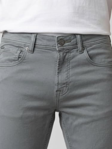 Spykar Grey Regular Fit Mid Rise Jeans for Men