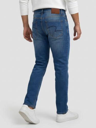Spykar Mid Blue Regular Fit Mid Rise Jeans for Men