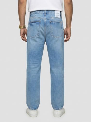 Spykar Light Blue Loose Fit Low Rise Jeans for Men