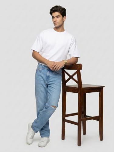 Spykar Light Blue Loose Fit Low Rise Jeans for Men